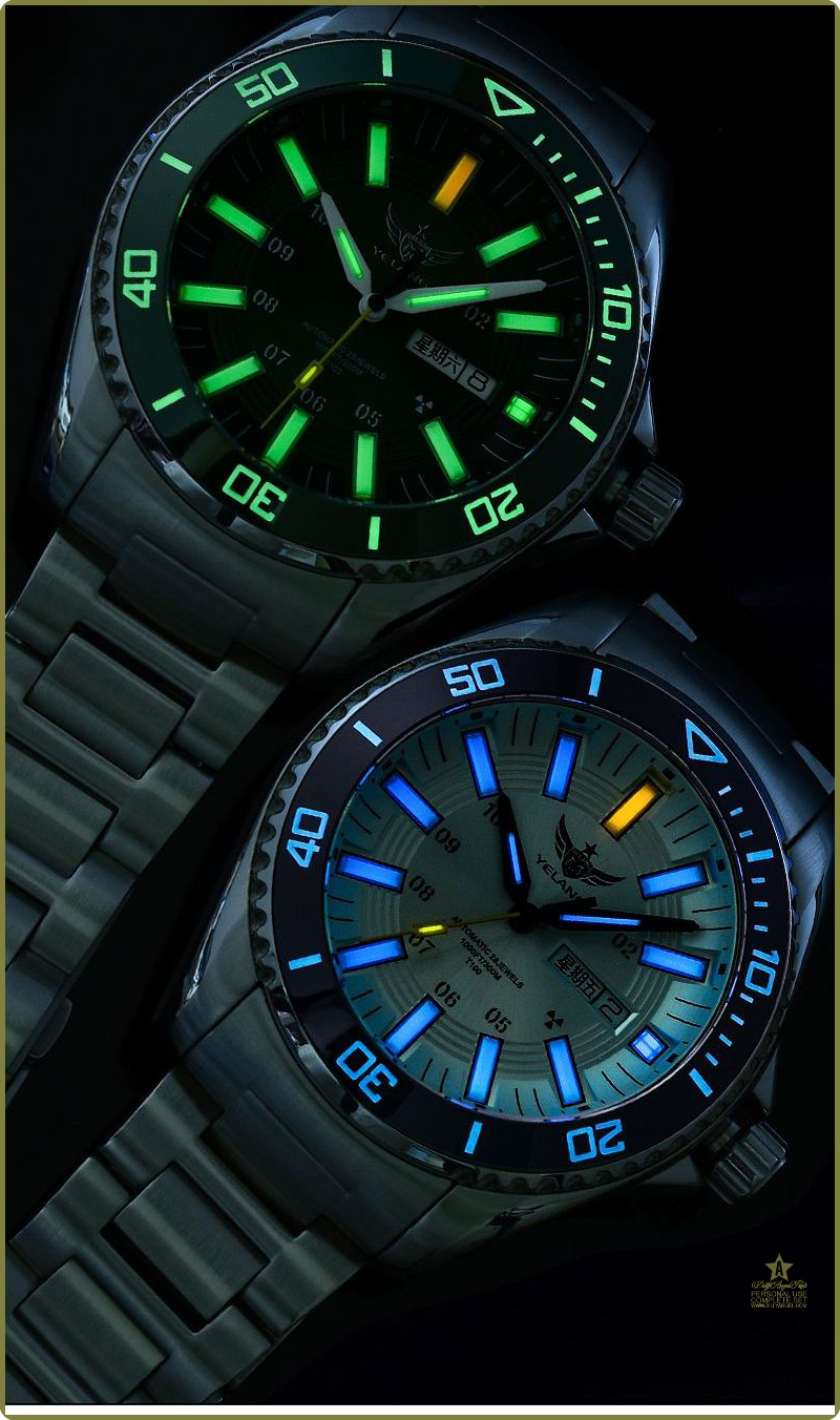 [engji] Yelang Männer Automatik uhr Top Uhrwerk 28 Juwelen Chinesisch Englisch Tag Schwimmen Taucher Militär uhr wasserdicht 300m ราคา  23,882 บาท*ส่งฟรี