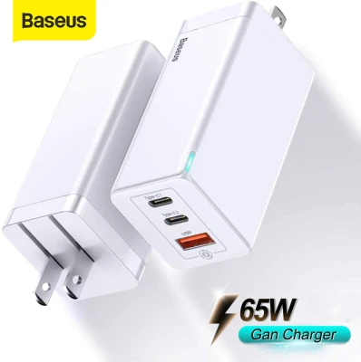 Baseus 65W GaN3 Pro Fast Charger PD4.0 QC3.0 Quick Charge Portable USB Type C Charger For iPhone 13 Pro Max 12 Pro Max Laptop Macbook Pro