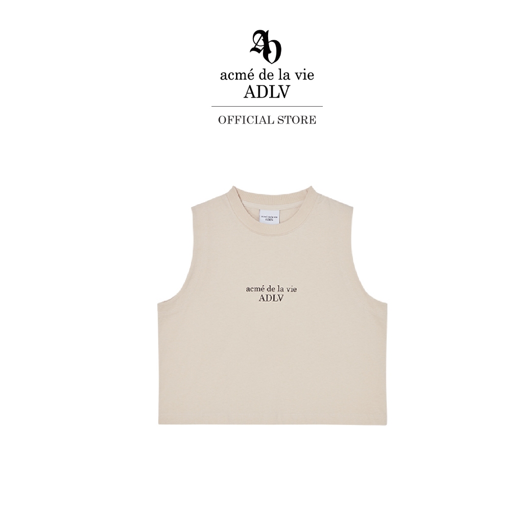 ADLV [acme de la vie] เสื้อครอป รุ่น Basic Logo Woman Crop Sleeveless Beige (50013SBLSLF_S5BEXX) ราคา 1,800 บาท*ส่งฟรี