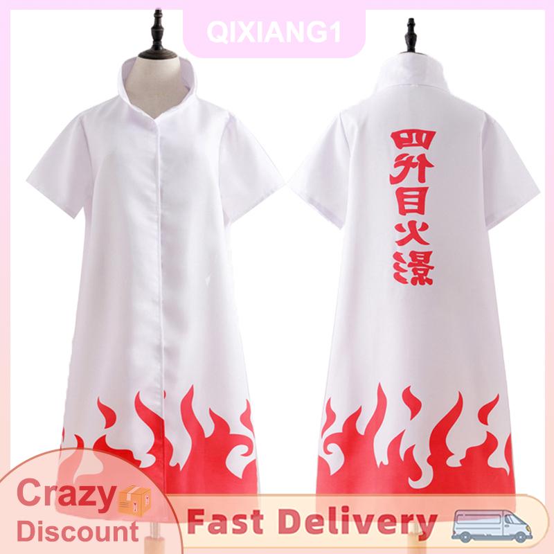 QIXIANG1 Trang phục hóa trang Naruto trang phục áo choàng Hokage namikaze Minato trang phục áo choàn