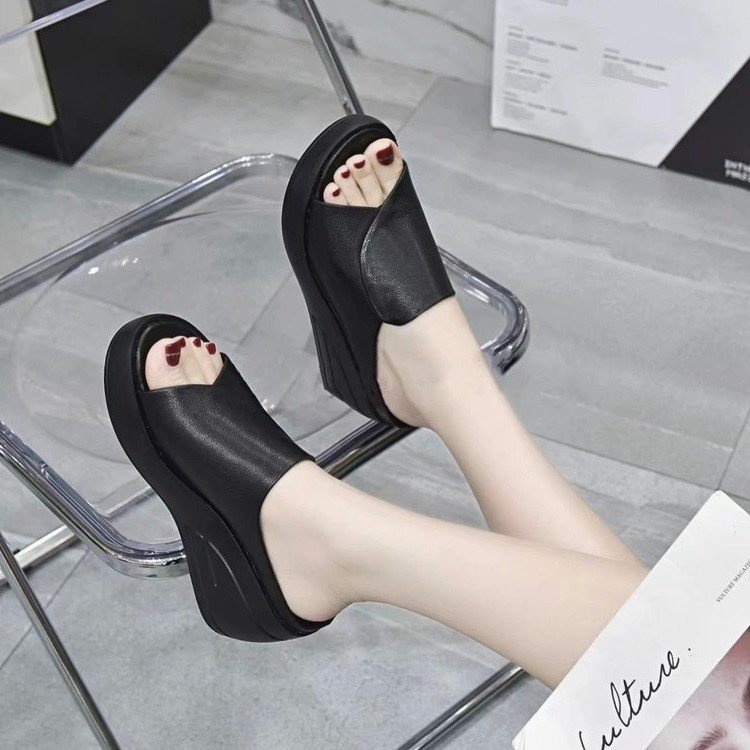 BW Dép Sandal Đế Xuồng Dày Dặn Chống Thấm Nước Thời Trang Dành Cho Nữ