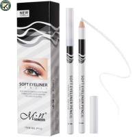 BouPower 12 pcs/set Waterproof White Eyes Liner Pencils Eyeliner Makeup Smooth Easy to Wear Eyes Brightener Eye Liner Pencils