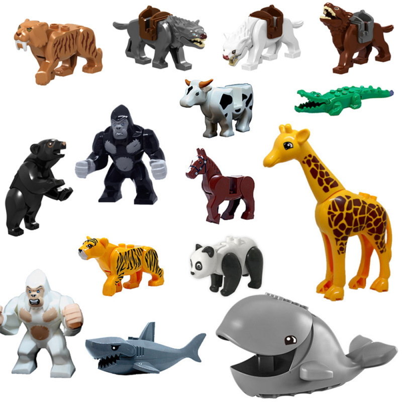 Building Blocks Minifigure Toy Animals Assembled Particle Building Blocks