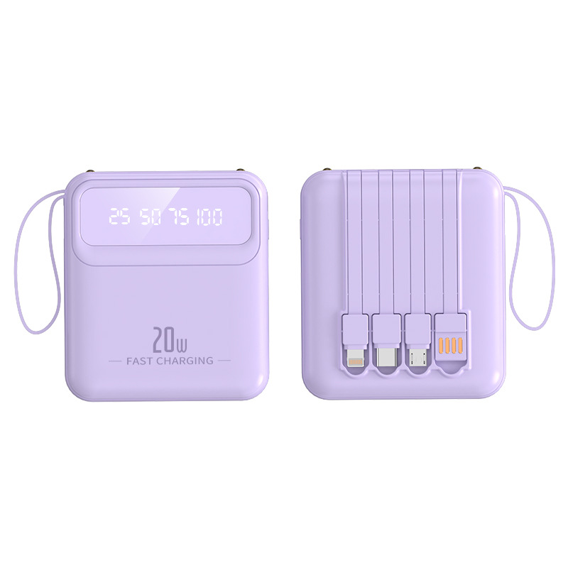 [SẠC MỌI DÒNG ĐIỆN THOẠI] PIN DỰ PHÒNG 20000MAH CAO CẤP - SẠC DỰ PHÒNG MINI 4IN1 THIẾT KẾ HIỆN ĐẠI SANG TRỌNG - PIN SẠC DỰ PHÒNG TÍCH HỢP 2 ĐÈN LED , HIỂN THỊ PHẦN TRĂM PIN - 5