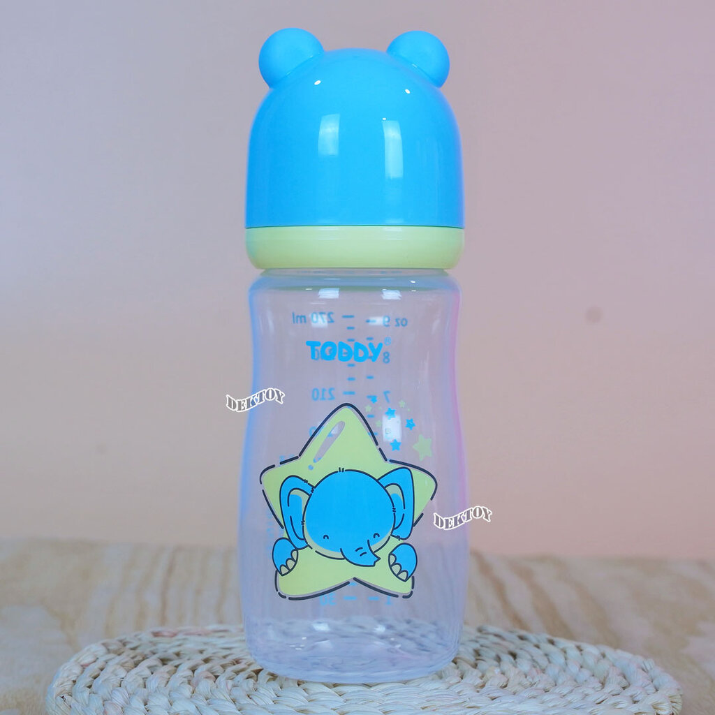 Toddy ทอดดี้ ขวดนมคอกว้าง จุกไม่ดูดไม่ไหล ขวดนม 5 และ 9 ออนซ์