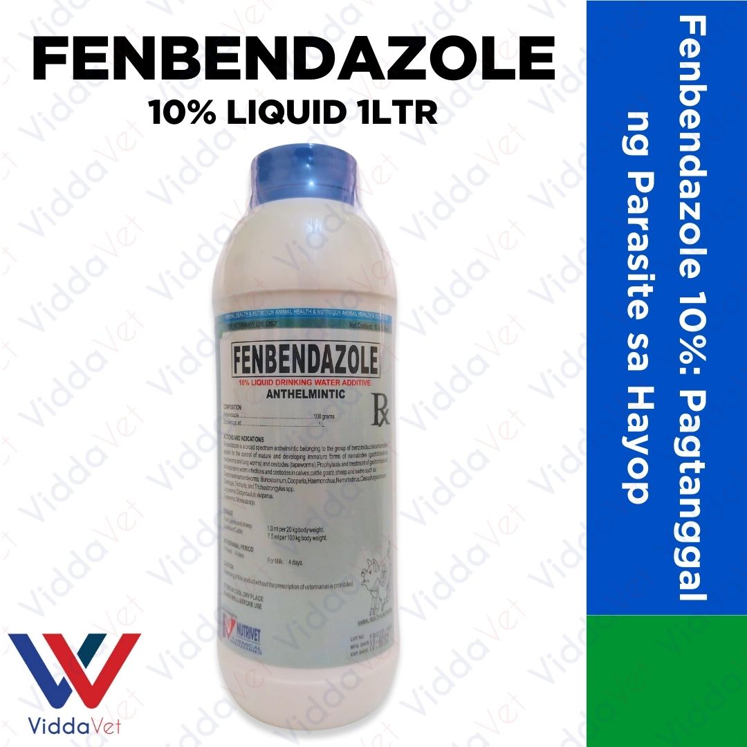 Safe & Gentle Fenbendazole 10% for Young Animals Viddavet Animal Dewormer Presyo  1,647 Piso*Libreng Shipping