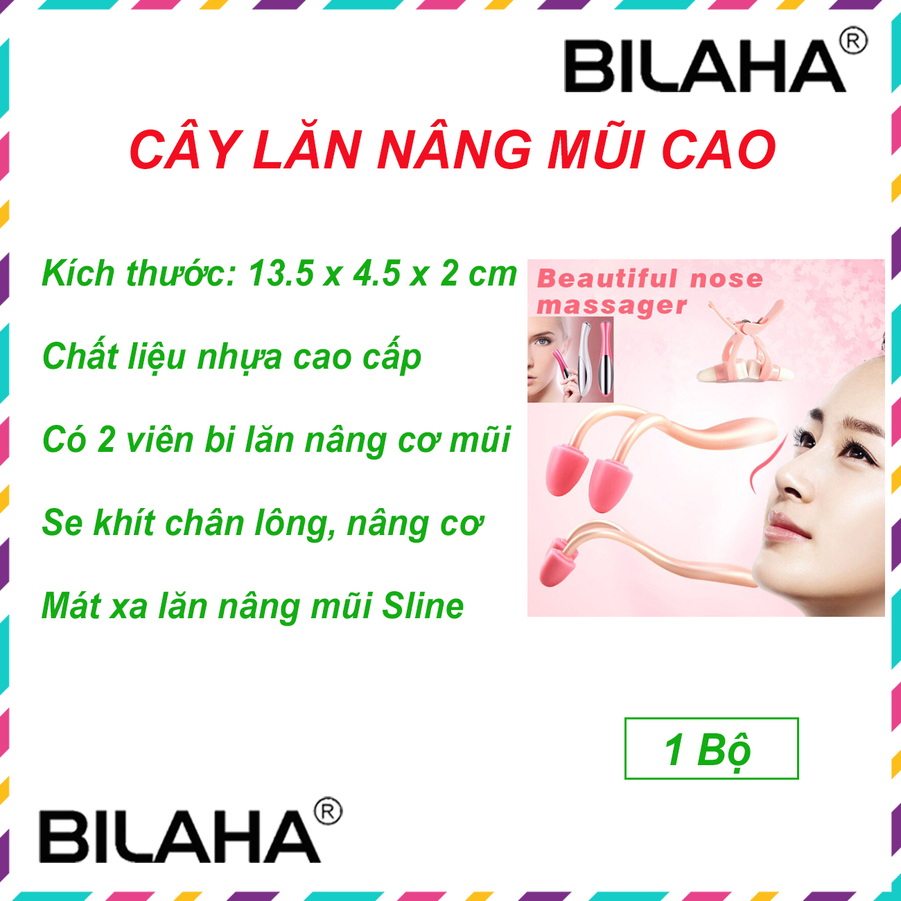 Cây lăn mũi massage lăn làm đẹp nâng cơ mũi, tạo mũi dọc dừa, định hình mũi nâng cầu mũi cực đẹp loại tốt (Có Sẵn Hàng) (Xả Kho Lấy Vốn) (Hàng Nhập)