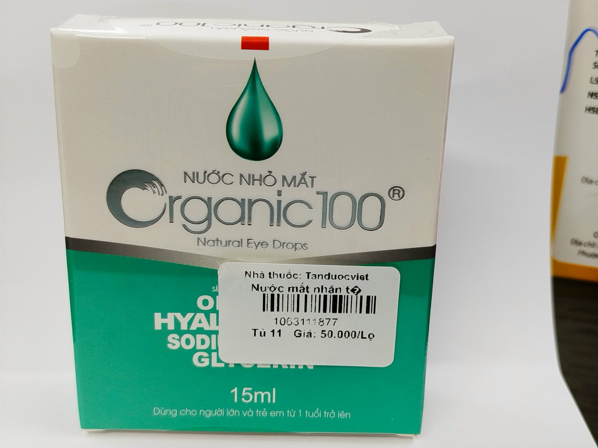 Nước Nhỏ Mắt Nhân Tạo Organic100 - giảm sự khó chịu/kích ứng như khô mắt mỏi mắt