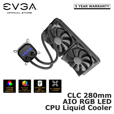 EVGA CLC 280mm All-in-One AIO RGB LED CPU Liquid Cooler