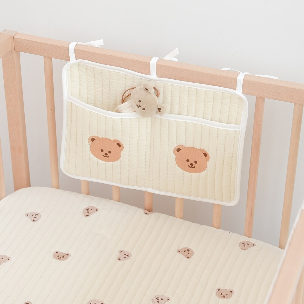 Baby Bed Hanging Storage Bags Cotton Newborn Crib Organizer Toys Diaper