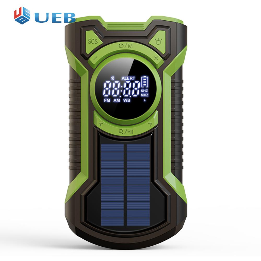 Solar Emergency Weather Radio Waterproof Hand Crank Portable Emergency Radio 5000mAh LED Flashlight for Outdoor Survival ราคา 1,292 บาท*ส่งฟรี