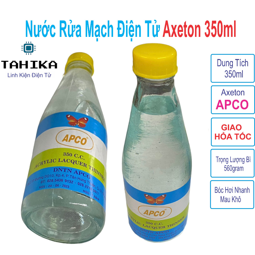 Nước rửa mạch main điện tử 350ml Axeton - linh kiện điện tử TAHIKA