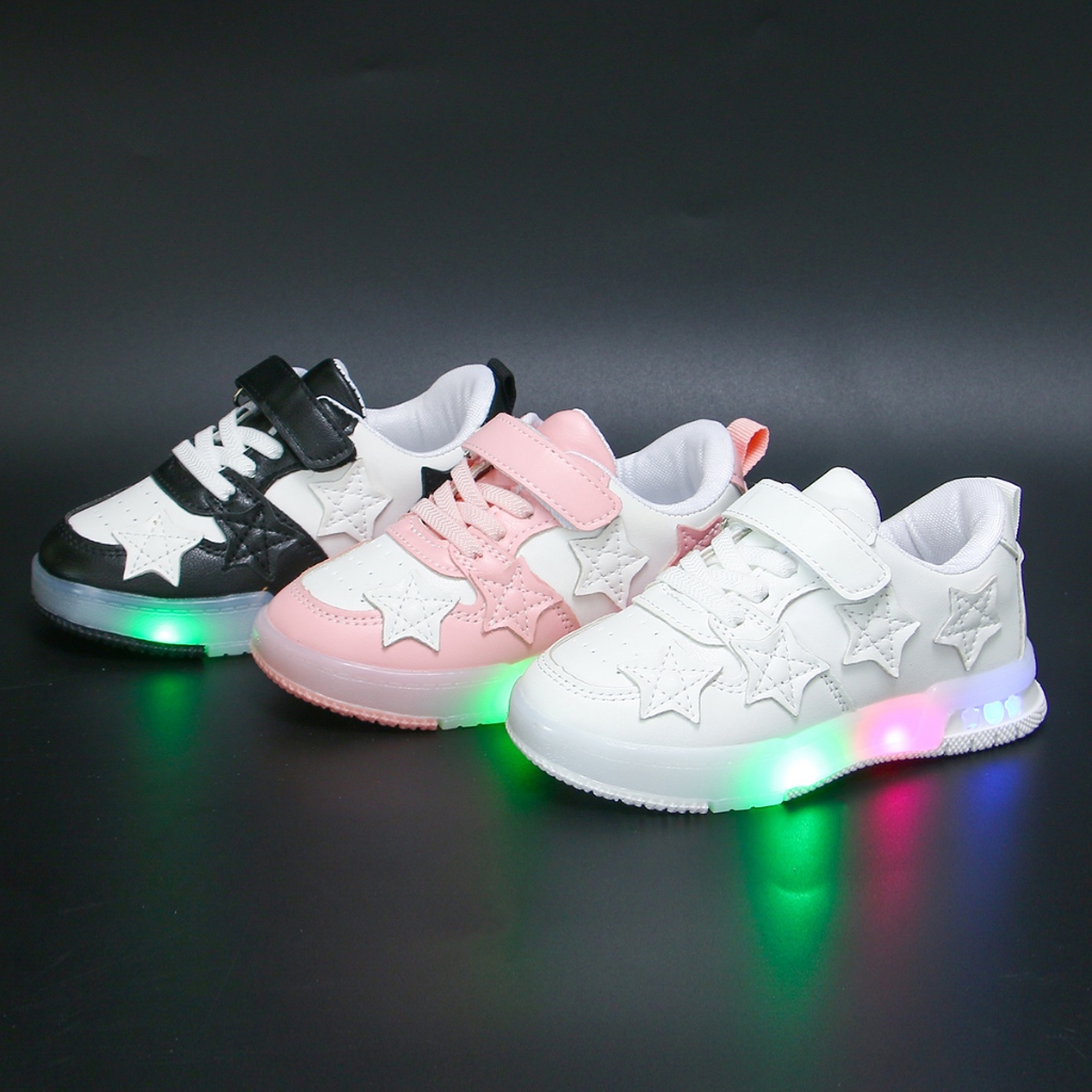 Future Seeds kids shoes Led shoes for kids baby light up rubber white shoes for kids boy unisex21-30 Presyo 1,688 Piso*Libreng Shipping