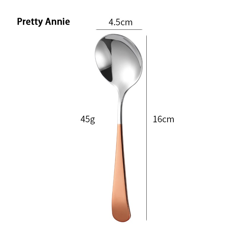 FAWEILIN 304 stainless steel round spoon Korean style ราคา 29 บาท*ส่งฟรี