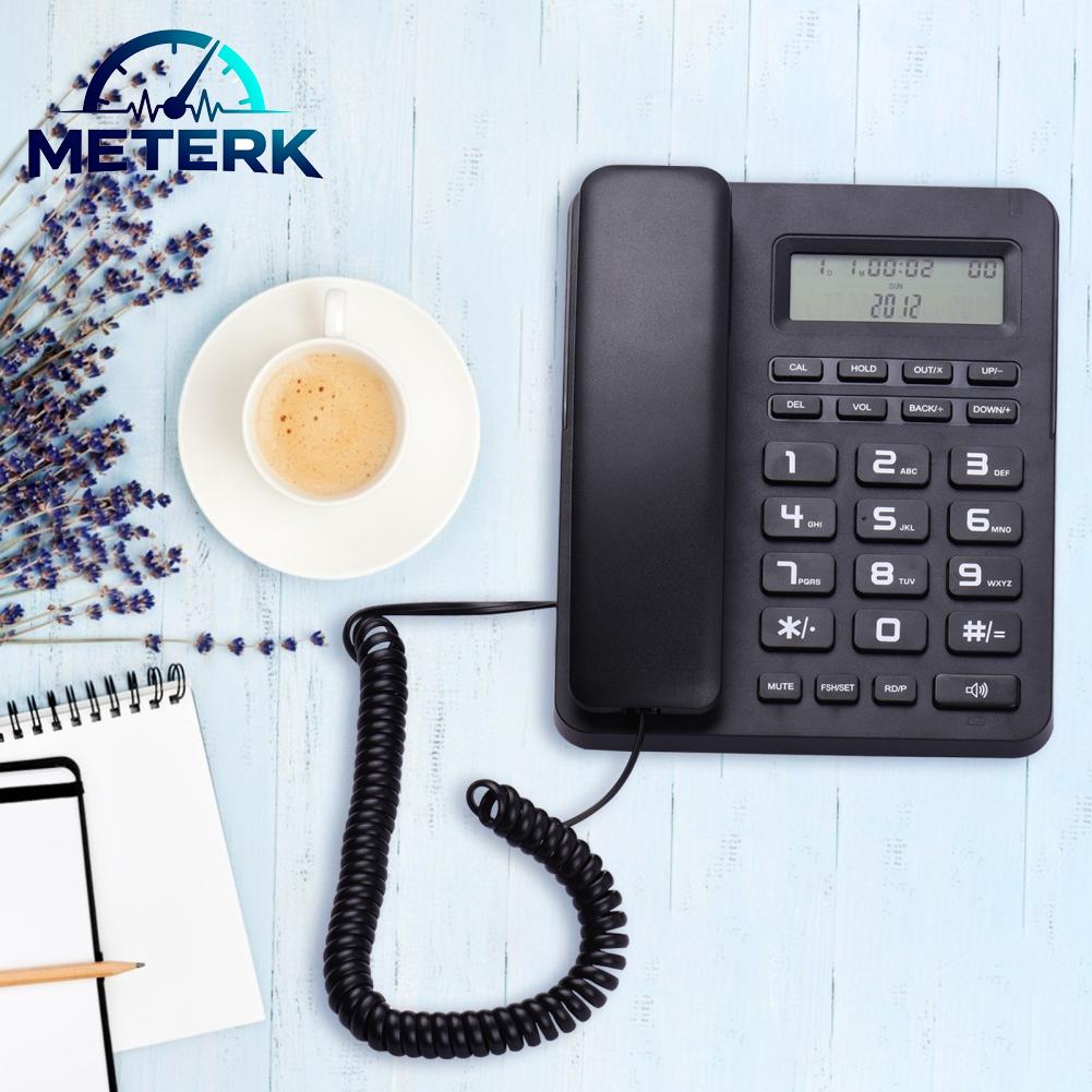 Meterk โทรศัพท์พื้นฐานแบบมีสาย Karlak พร้อมการปรับระดับเสียงเพลงสำหรับบ้านธุรกิจ สีดำ ราคา 980 บาท*ส่งฟรี