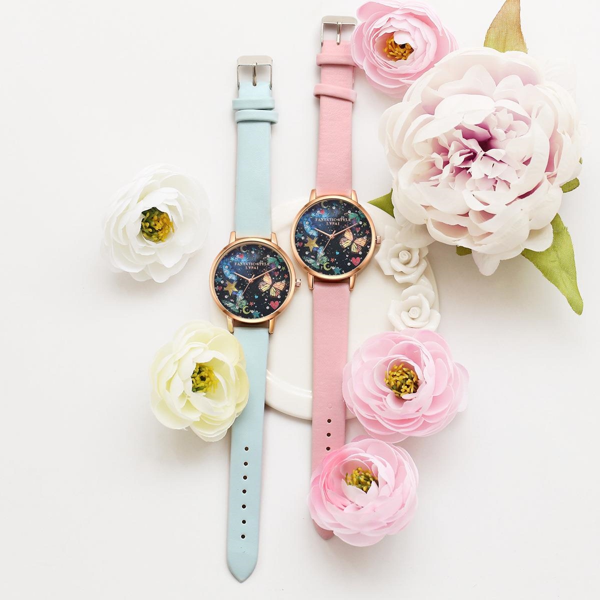 Creative Butterfly Ladies Watch Fashion Simple Casual Quartz Watch Student