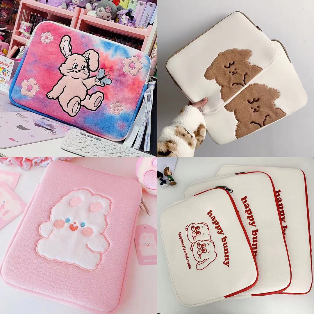【Eco-friendly】 Girls Laptop Sleeves Carring Bags 11 12 13 15 15.6 Inch Computer Case for Macbook 9.7 10.2 10.9 Inch Notebook Pouch