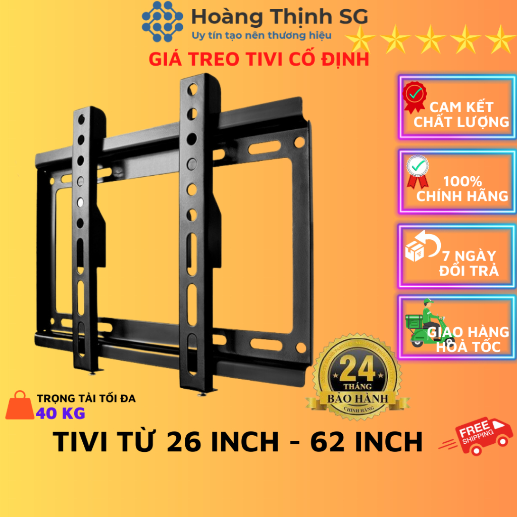 Khung treo tivi LED - LCD cao cấp cố định, dùng cho tivi từ 26-32, 37-42, 52-62in Minh Tiến