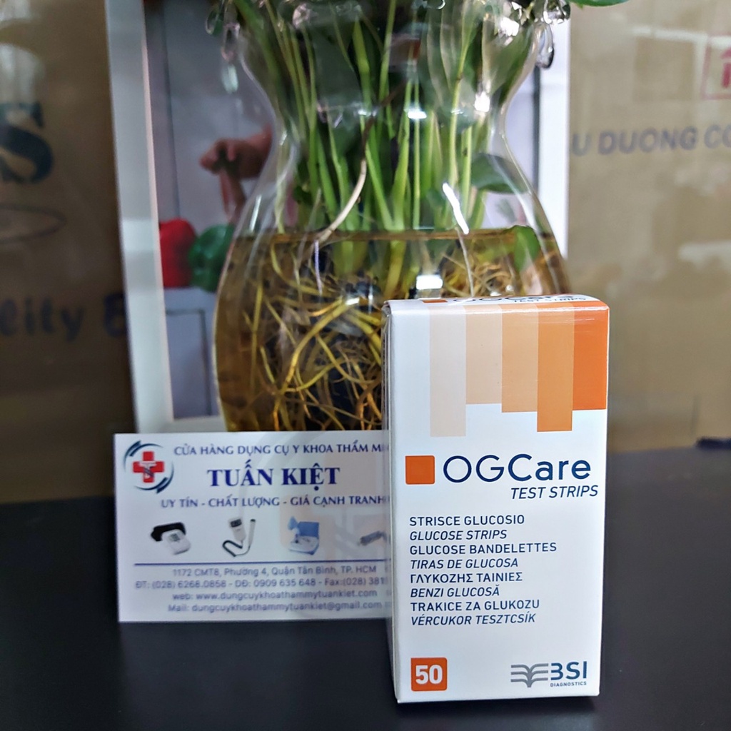 Giao nhanh HCM Que thử đường huyết OGcare 25 - 50 que