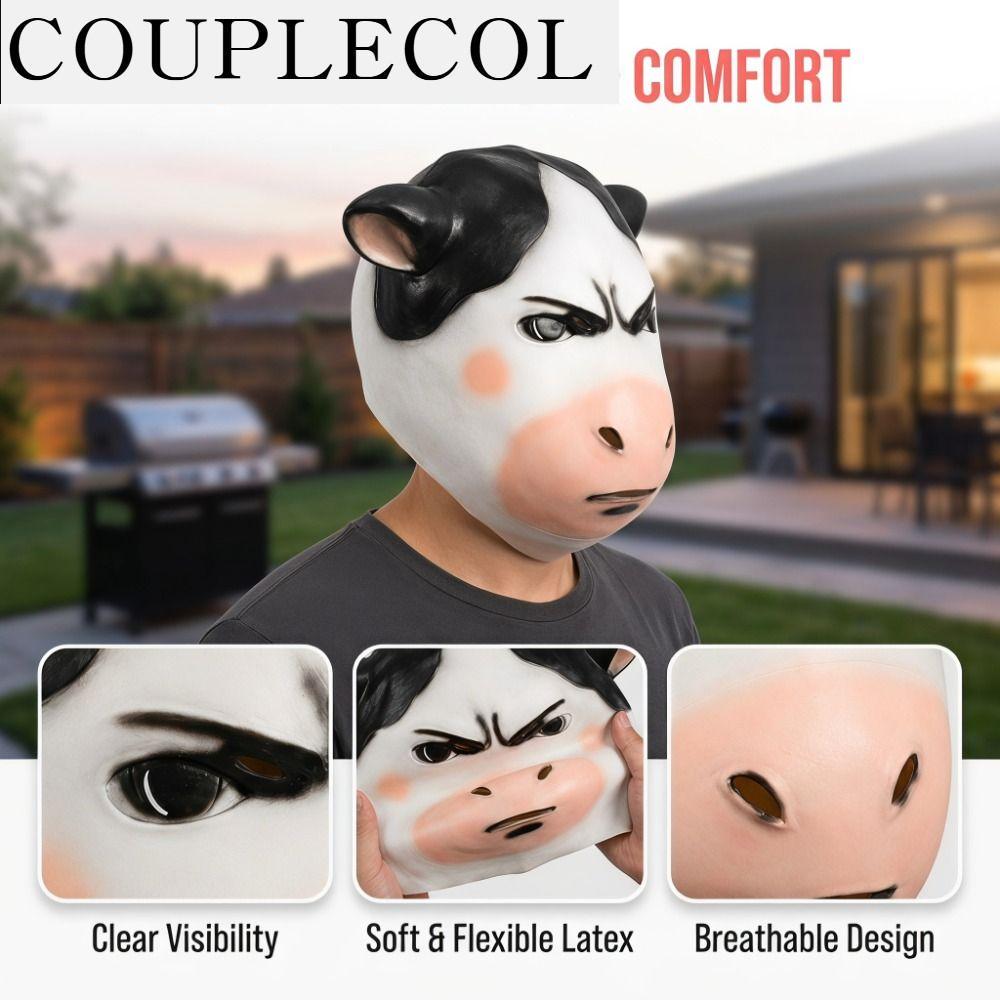COUPLECOL สไตล์น่าเกลียด วัว ดีไซน์ที่น่าขบขัน รูปทรงน่ารัก ชุดแฟนซีสัตว์ น่ารักแบบน่าเกลียด ใบหน้าที่เป็นรูปแบบนามธรรม อุปกรณ์คอสเพลย์ งานปาร์ตี้ ราคา 819 บาท*ส่งฟรี