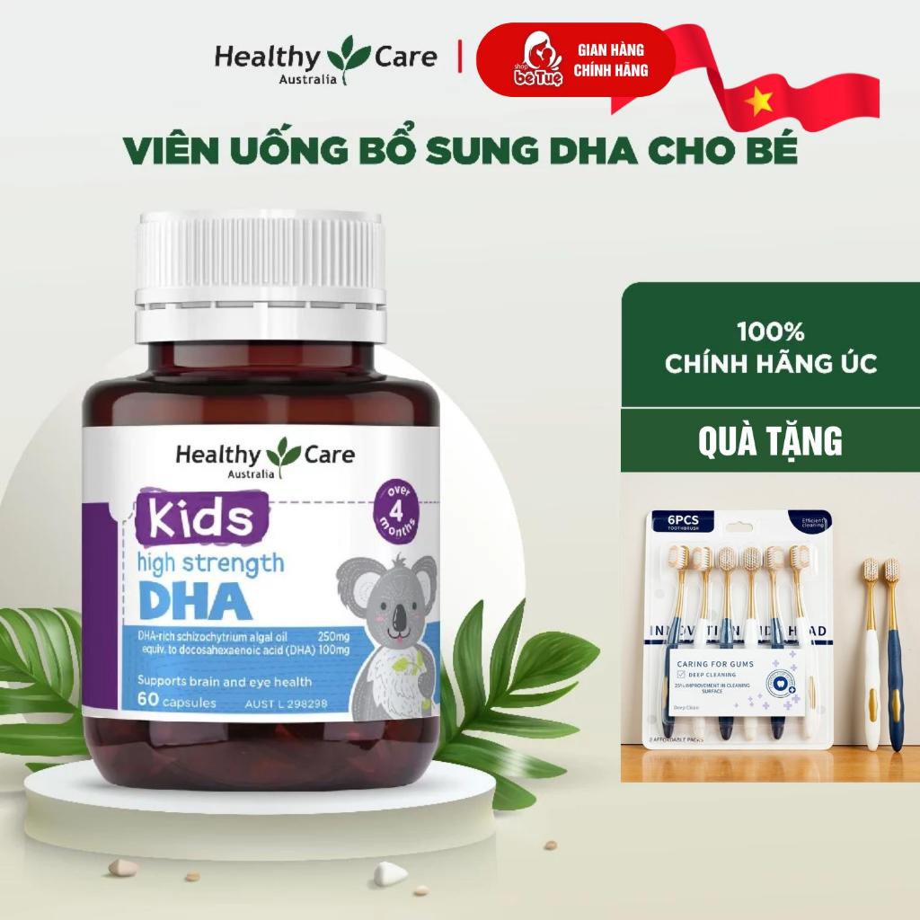 DHA Healthy Care Úc cho Viên Uống Bổ Sung Dưỡng Chất Cho Bé Healthy Care High Strength DHA 60 Viên Nhập Khẩu