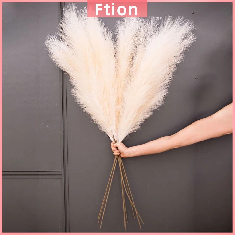 FTION Hoa sậy giả Miếng xốp giả Quà Tặng Hoa vĩnh cửu Cành hoa cỏ Trang trí bình hoa Tự làm Phragmites nhân tạo Australis