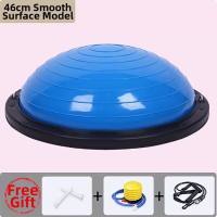 SJKUNNI Chống nổ Bóng Bosu Nửa hình cầu 46cm Bóng tập thăng bằng Đa năng Chống cháy nổ Bóng tập Yoga Tập thể dục tại nhà