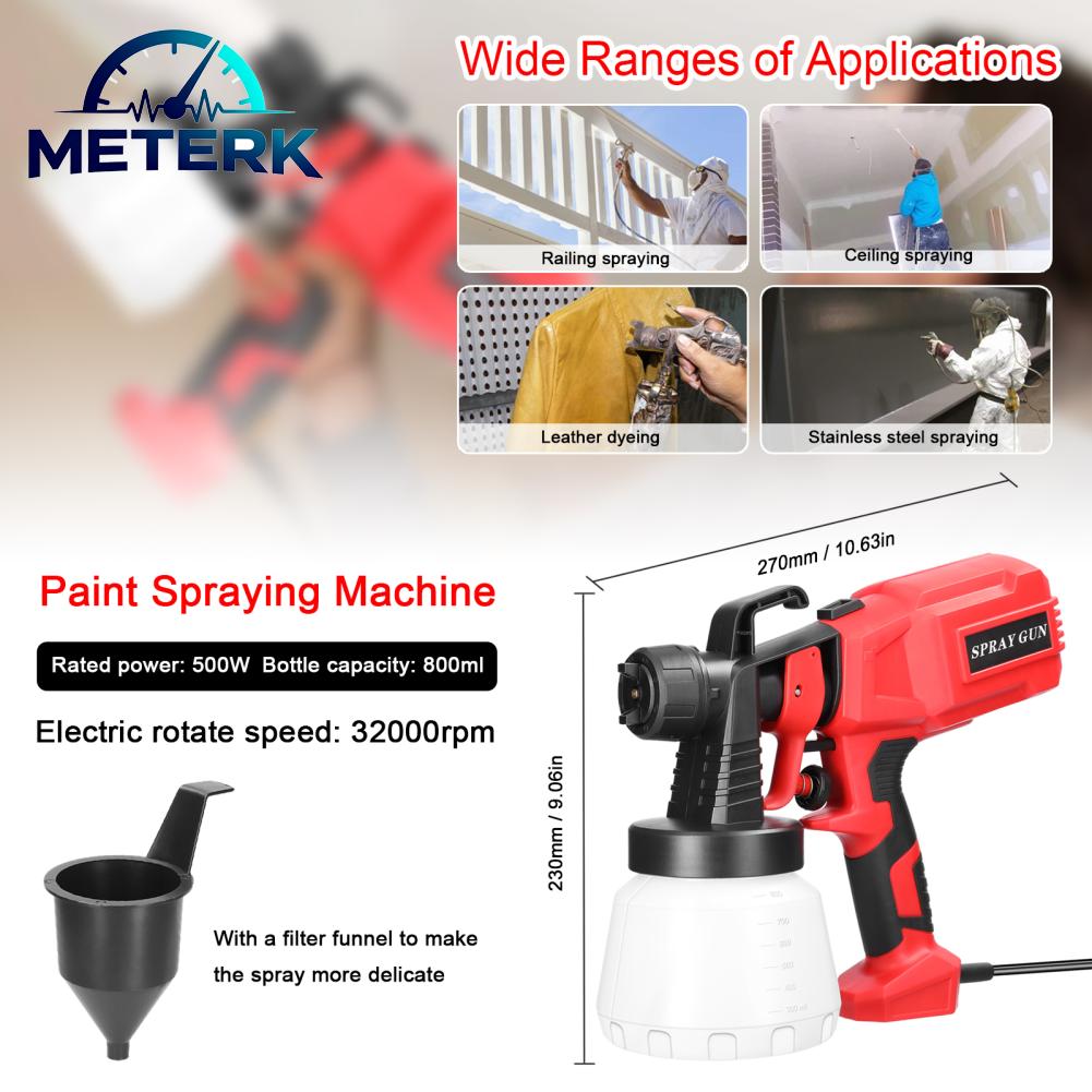 Meterk XIXIAN Electric Paint Spraying Machine 800ml Large Paint Bottle Detachable Multifunctional High Pressure Paint Sprayer Giá 724,000 Đồng*Miễn phí vận chuyển