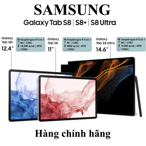 [Galaxy Tab S8] Máy tính bảng Samsung Galaxy Tab S8 Ultra, Tab S8+, Tab S8 - Tặng bàn phím chính hãng