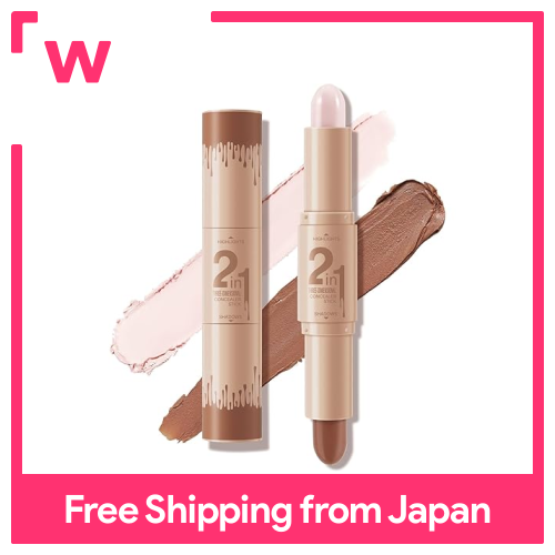 Boobeen thỏi kem che khuyết điểm Đường Viền-Highlighter Stick Cho Dual-Kết thúc Bronzer Và hình khuôn mặt, Khuôn Mặt Sáng & Bóng Bút Chì Cho Phụ Nữ, chống nước