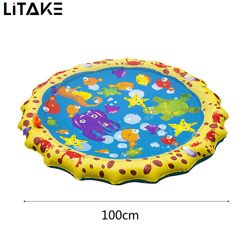 สปริงเกลอร์สำหรับเด็ก 39'' สปริงเกลอร์เล่นเสื่อสระว่ายน้ำกลางแจ้งปาร์ตี้เล่นน้ำของเล่นน้ำเล่นเกมสำหรับเด็กสัตว์เลี้ยง ราคา 180 บาท*ส่งฟรี