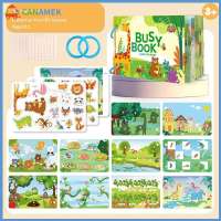 CANAMEK Từ Sticker bận rộn cuốn sách cho bé giác ngộ cuốn sách Montessori đồ chơi hoạt động sách cho trẻ mới biết đi