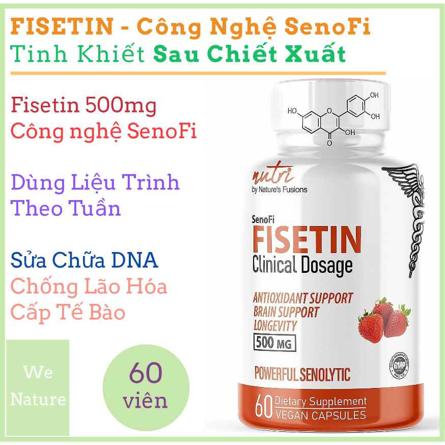 Viên Fisetin 500mg - giúp Tăng sinh NMN, Chống Lão Hóa Cấp Tế Bào - Tăng Miễn Dịch - Nutri by Fusion - SẢN PHẨM CHẤT LƯỢNG CAO, SỬ DỤNG CỰC THÍCH, ĐƯỢC ƯA CHUỘNG TRÊN THỊ TRƯỜNG, KHÁCH YÊU CÓ THỂ TRẢI NGHIỆM VÀ PHẢN HỒI CHO SHOP NHÉ