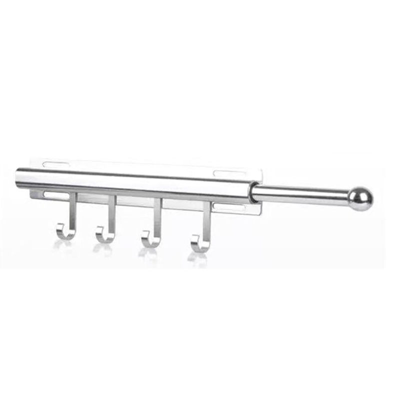 [Waanon]Closet 12 Inch Valet Rod with 4 Hooks Pull Out Clothes Hanger Slide Out for Closets
