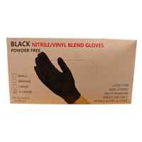 Sarung Tangan Nitril 1 box isi 100  Pelindung Tangan Kotoran Bakteri Kuman Industri Dapur Makanan Safe Steril Vinyl Nitrile Blend Glove Powder Free Latex Free Non Sterile Disposable 1x pakai Small Medium Large XL Detailing Mobil Hitam Pink Biru Sekolah