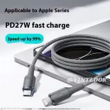 VINTLOOK Cáp sạc nhanh PD27W cho thiết bị Apple với thiết kế đan chắc chắn