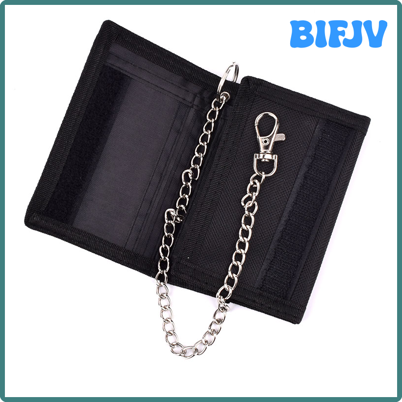 Anti-Theft Chain Wallet For Boys - Multi-Pocket, Slim Foldable