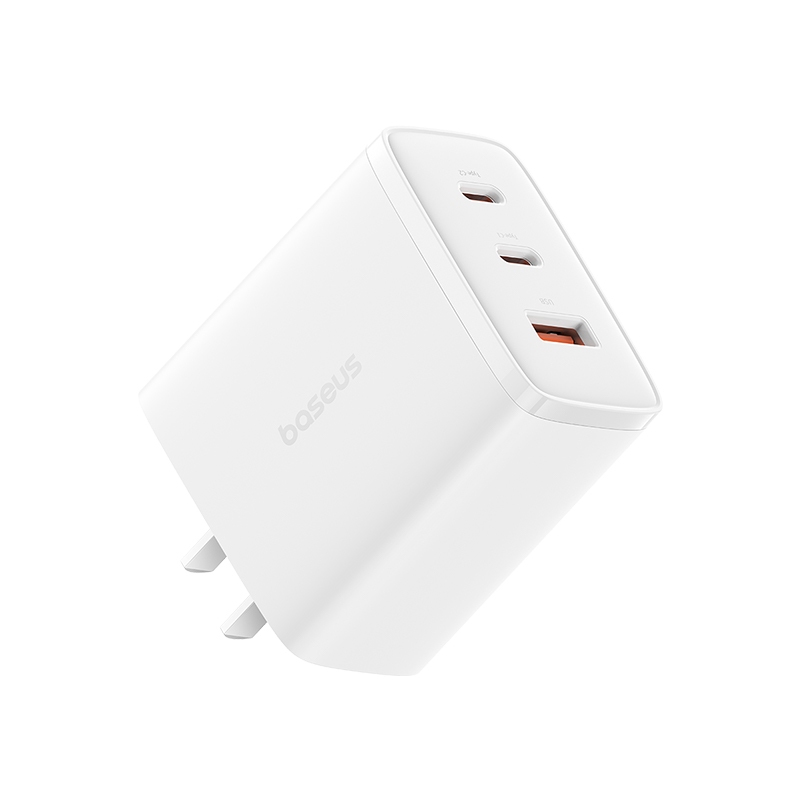 Bộ Sạc Nhanh 65W GaN USB Type-C Baseus - 2 Đầu C + 1 Đầu USB Dành Cho Máy Tính Xách Tay Máy Tính Bản