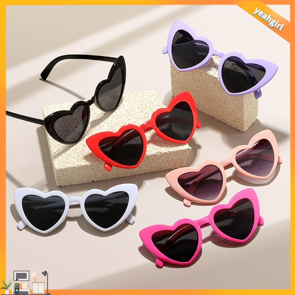 YEAHGIRL Cổ điển Kính râm hình trái tim Chống tia UV Hợp thời trang  ảnh đường phố Dễ thương Thời trang Kính mắt cho bữa tiệc, bóng và đạo cụ  ảnh Dành cho Nữ