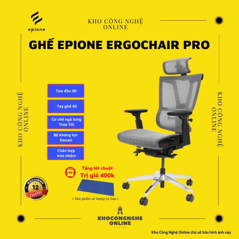 Ghế công thái học Epione ErgoChair Pro giá rẻ