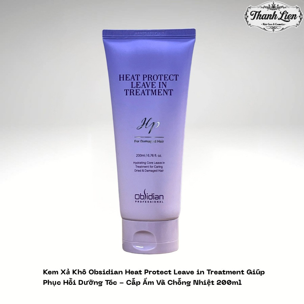 Kem Xả Khô Phục Hồi Dưỡng Tóc - Cấp Ẩm, Chống Nhiệt Obsidian Heat Protect Leave in Treatment 200ml