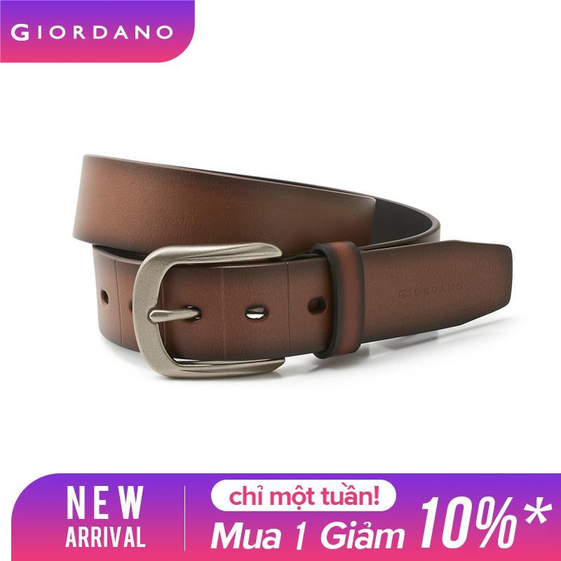 GIORDANO Men Belts Two Layers Cowhide Leather Belts Durable Waterproof Simple Basic Fashion Casual L