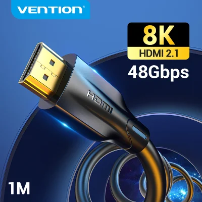 Vention HDMI 2.1 Cable 8K 60Hz 4K 120Hz 3D Dynamic HDR HiFi 2K 144Hz 48Gbps High Speed HDMI Cord Adapter for PS4 Splitter Monitor Projector Switch Box Extender Audio Video Sync 8K HDMI Cable