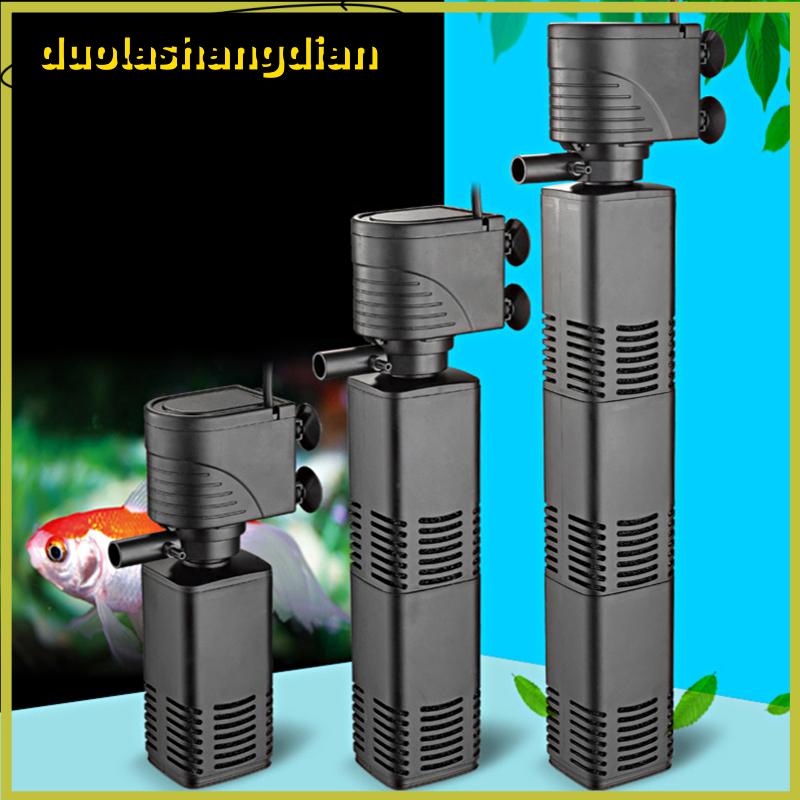 [Duola] Nhựa 3 Trong 1 Fish Tank Lọc Lọc Tăng Oxy Không Khí Aquarium Lọc Với Bên Trong Miếng Bọt Biển 4 6 12 20 30W