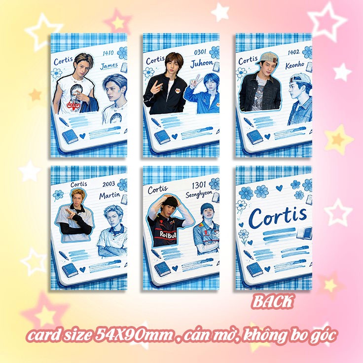 BOX MIX 50 CARD DES CORTIS photocard Cỏ Tí lúm kẹo Seonghyeon Keonho Martin James Juhoon