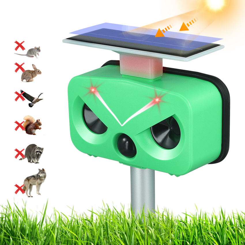 Cat Deterrent For Garden, Ultrasonic Repellent Cat Scarer, Ultrasonic Repellent With Solar, Weatherproof IP66, Effective Against Cats, Dogs, Birds, Foxes, Rats, Marten ราคา 577 บาท*ส่งฟรี