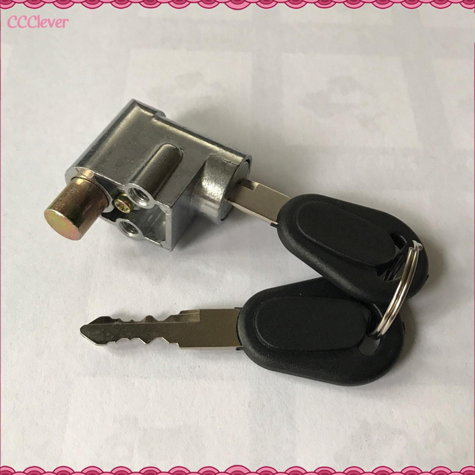 CCclever Bộ đánh lửa xe máy khóa chống trộm bền ba bánh pin phụ kiện đi xe đạp Thùng ắc quy khóa an toàn ắc quy xe máy ổ khóa