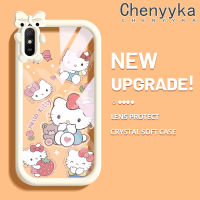 เคส Chenyyyka สำหรับ Xiaomi Redmi 9A Redmi 9I การ์ตูน Hello Little Monster Bknot ปลอกนิ่มกันกระแทกทนต่อรอยขีดข่วนเคสโทรศัพท์โปร่งใสฝาครอบป้องกันเลนส์กล้องถ่ายรูป TPU ซิลิกาเจล