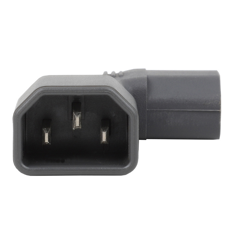 【SDJZT Tools】 3pin Nam sang nữ mở rộng 90 độ xuống góc AC chuyển đổi IEC 320 C14 sang C13 góc trái phải AC Adapter IEC 320