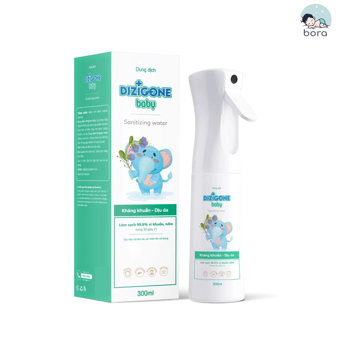 Xịt kháng khuẩn Dizigone Baby vệ sinh đồ chơi bình sữa núm ti giả an toàn cho bé 100ml/ 300ml